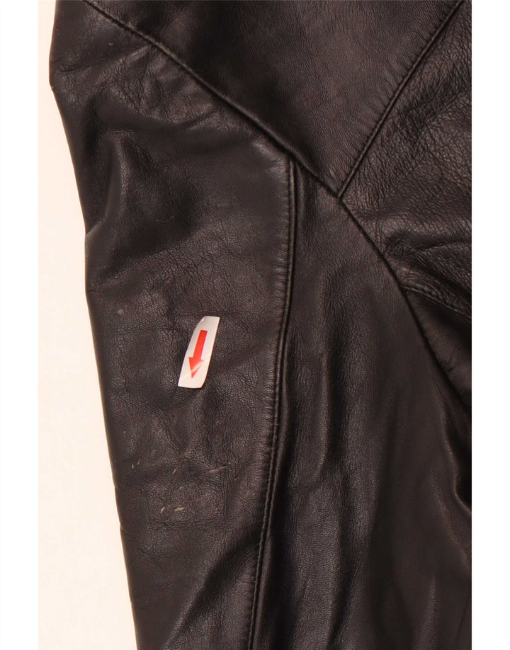 Jachetă de piele pentru bărbați Alexander IT 52 XL Negru