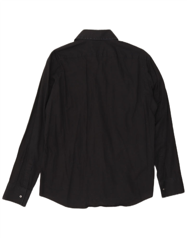 Cămașă HUGO BOSS pentru bărbați, cu tăiere obișnuită, mărime 16 1/2 42 mare, neagră