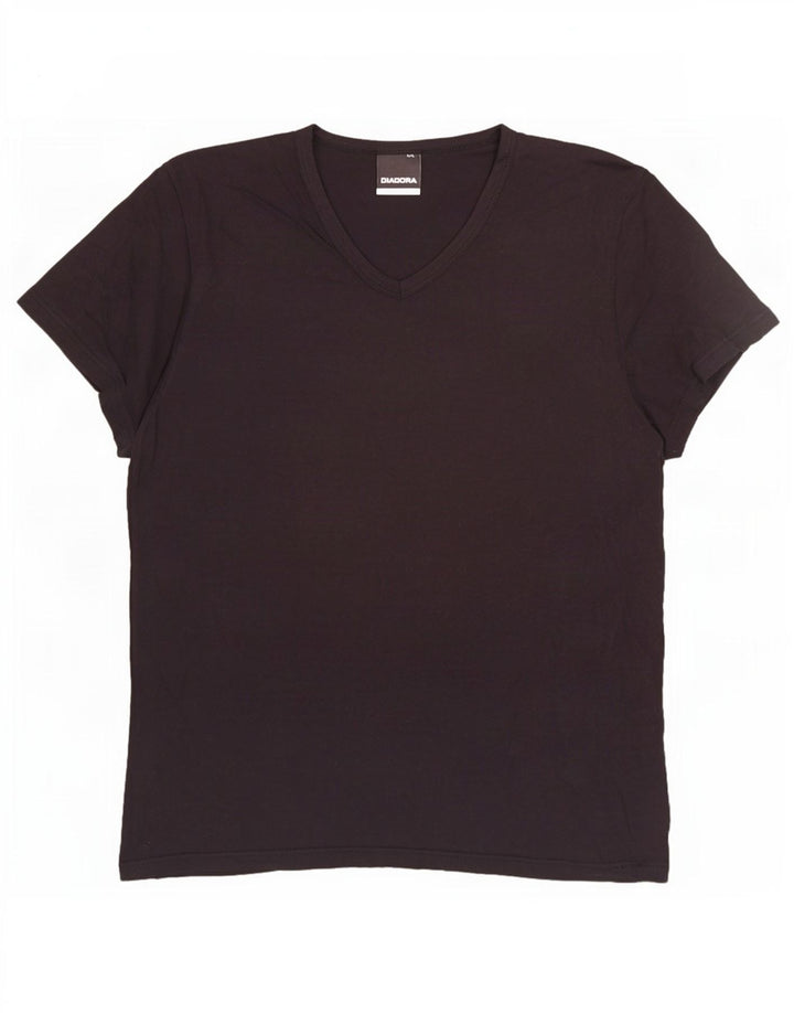 Tricou Diadora pentru bărbați Top mare din bumbac negru