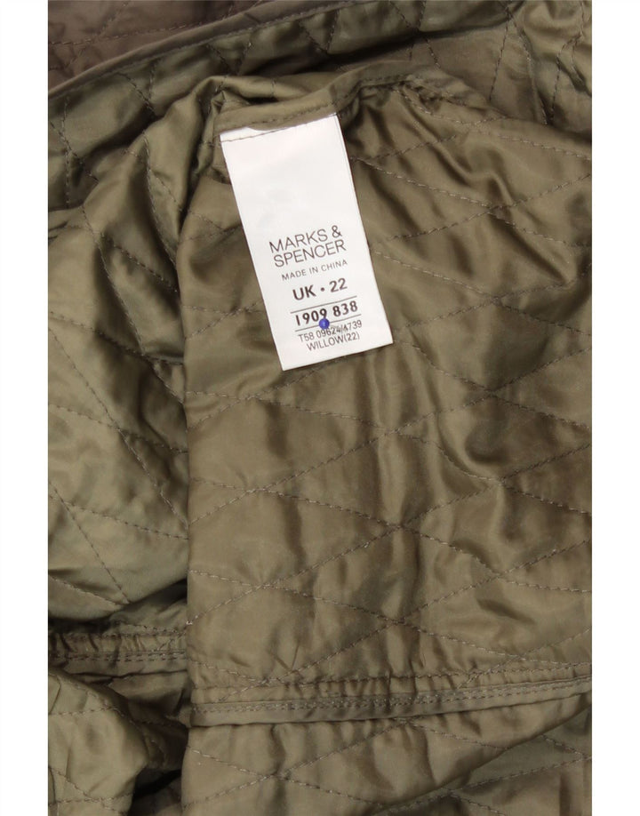 Jachetă matlasată pentru femei Marks & Spencer UK 22 3XL Poliester verde