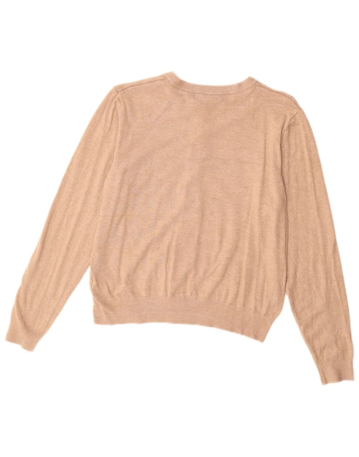 MARKS & SPENCER Pulover cardigan pentru femei UK 12 Medium Beige Viscose