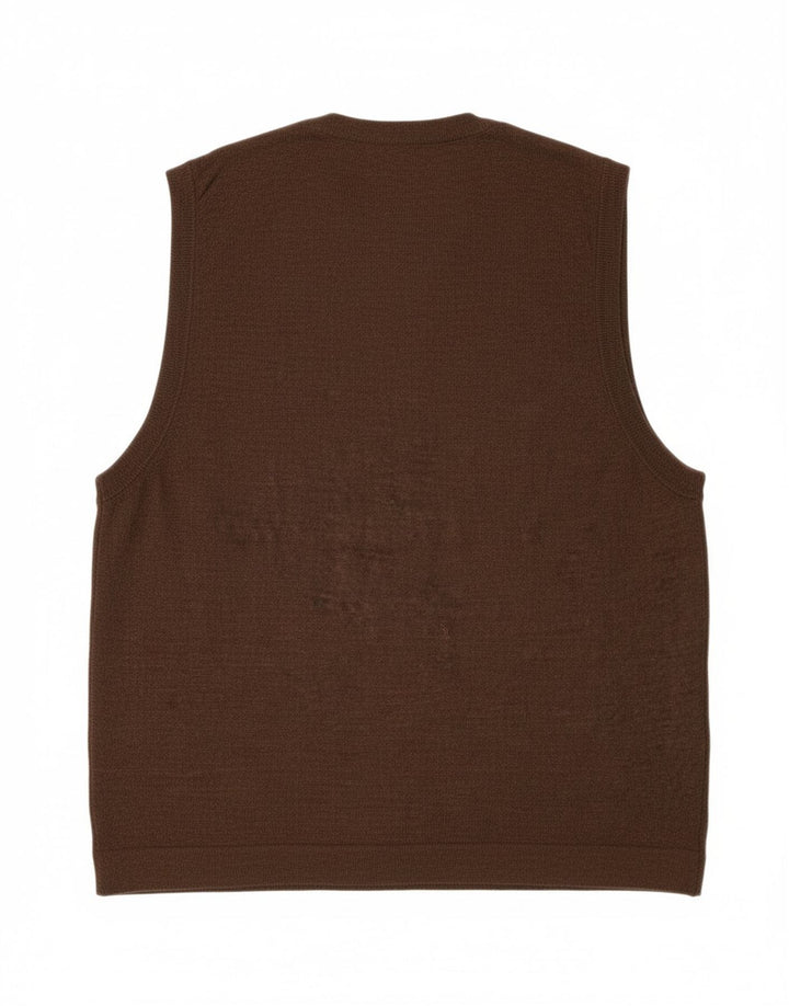 GUESS Mens Vest Tank Top Medium Brown