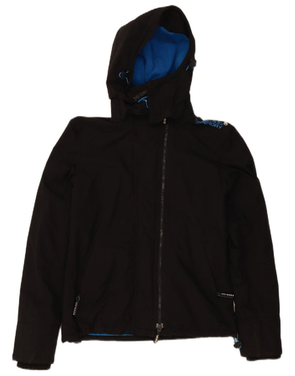Jachetă Windbreaker cu glugă Superdry pentru femei UK 10 Small Black