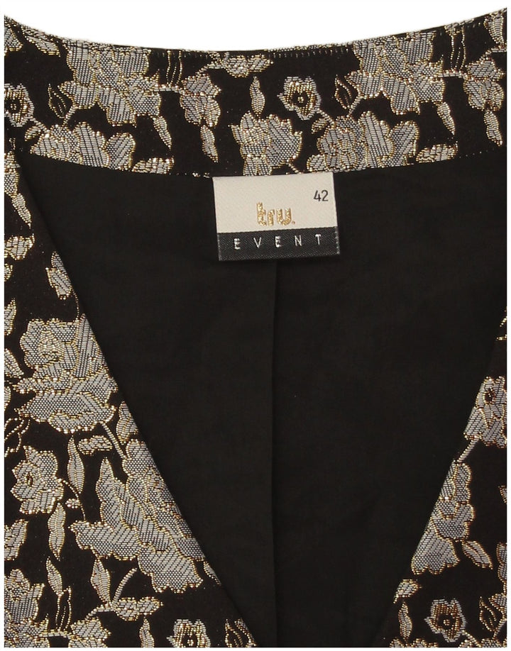Crop Top pentru femei Tru, EU 48, mare, negru, cu flori din poliamidă