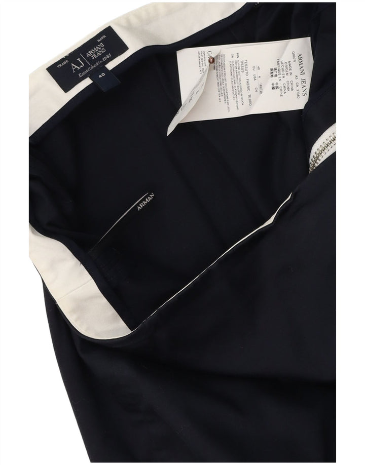 Armani Fusta Dreaptă Femei EU 40 Medium W30 Bumbac Bleumarin