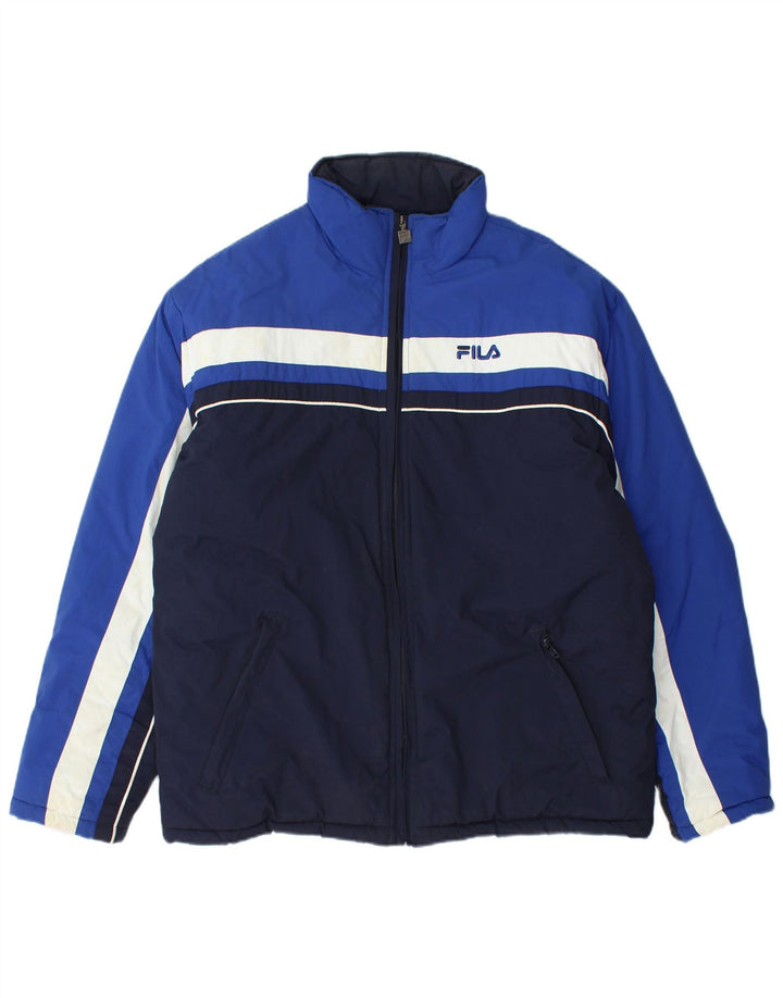 Jachetă căptușită pentru bărbați FILA UK 36 Small Bleumarin Poliamidă color bloc