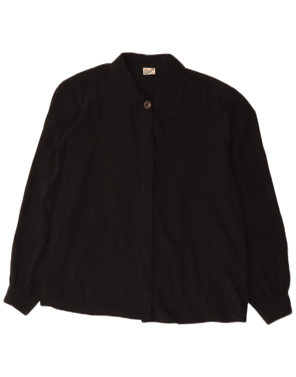Bluză cămașă pentru femei Primavera Firenze UK 18 XL Poliester negru