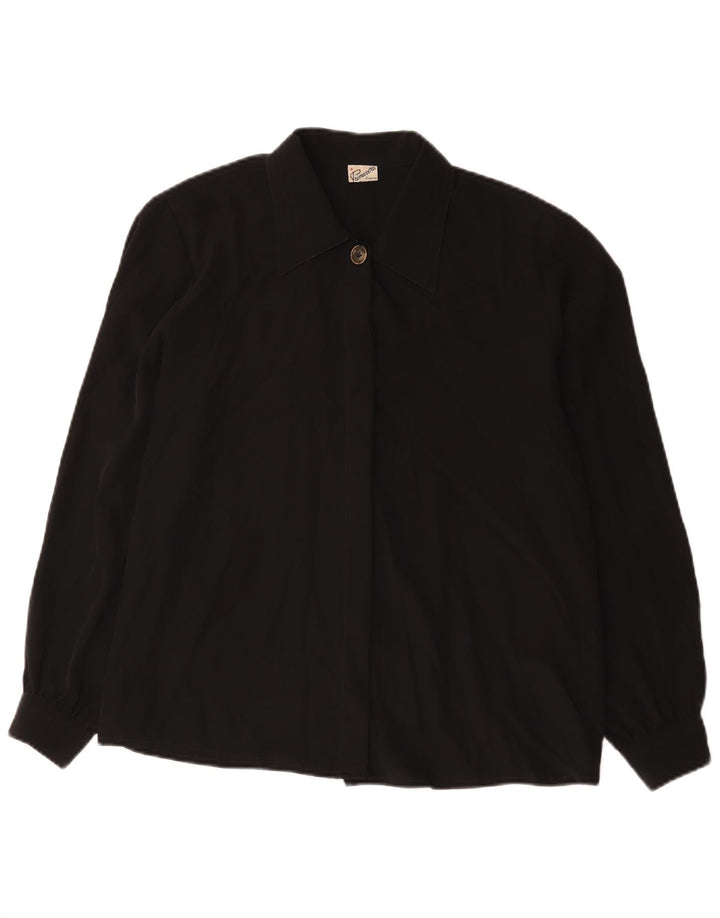 Bluză cămașă pentru femei Primavera Firenze UK 18 XL Poliester negru