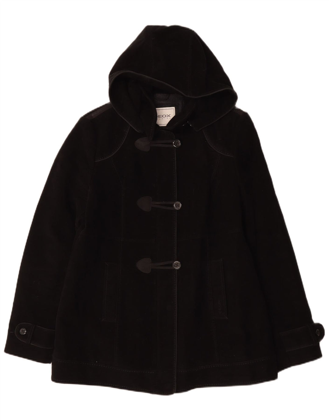 GEOX Respira Duffle Coat UK 12 bumbac mediu negru