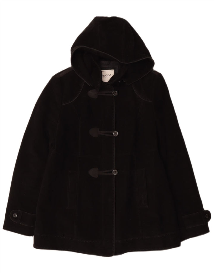 GEOX Respira Duffle Coat UK 12 bumbac mediu negru