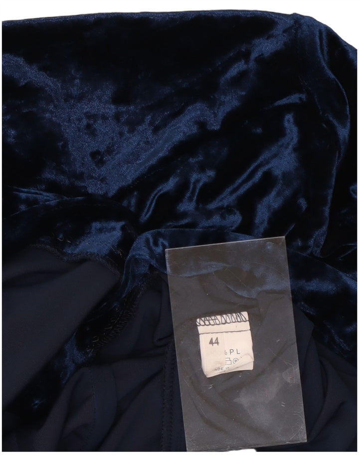 Bluză pentru femei Vintage cămașă cu paragate IT 44 Medium Bleumarin Poliester