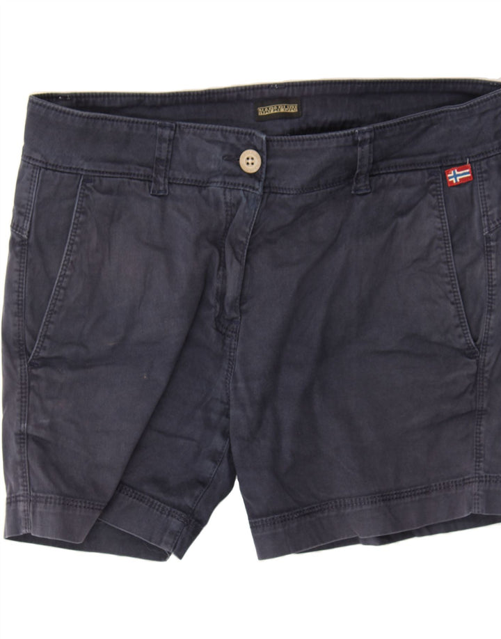 NAPAPIJRI Womens Chino Shorts IT 42 Medium W32  Navy Blue Vintage Napapijri and Second-Hand Napapijri from Messina Hembry 