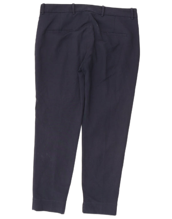 Pantaloni chino crop slim pentru femei Zara L34 L27 bleumarin