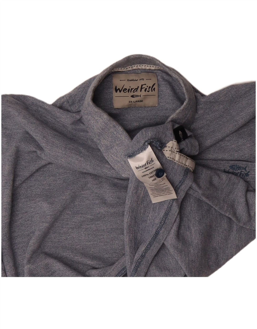 WEIRD FISH tricou polo pentru bărbați 2XL bumbac albastru