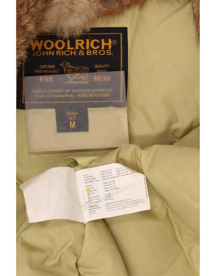 Jachetă căptușită Woolrich pentru femei UK 14 Medium Beige Nylon