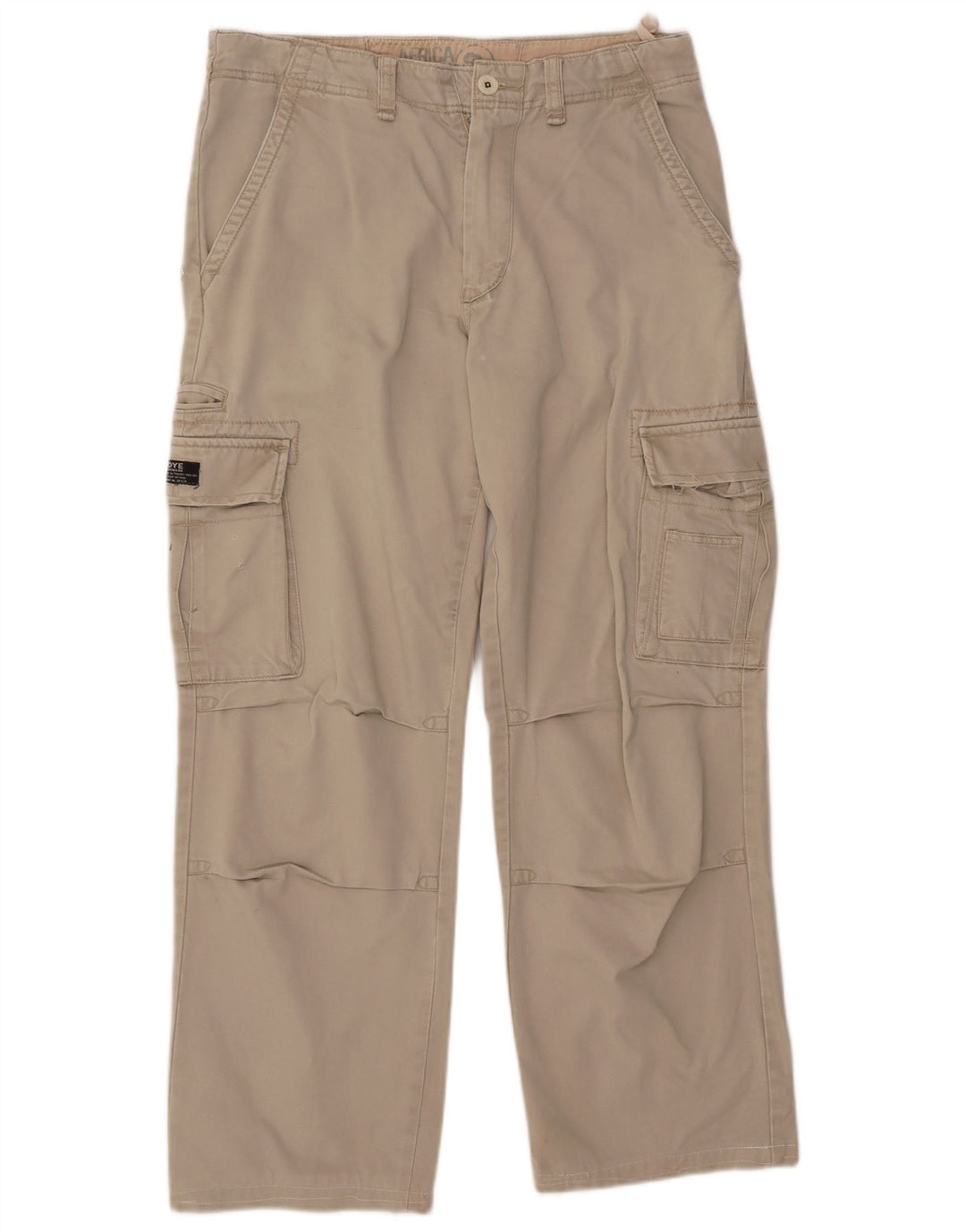 XDYE Pantaloni cargo drepti pentru femei EU 42 Large W34 L31 Bej