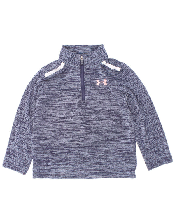 Under Armour pentru fetițe, cu fermoar 1/4, cu mânecă lungă, 18-24 luni, albastru pete