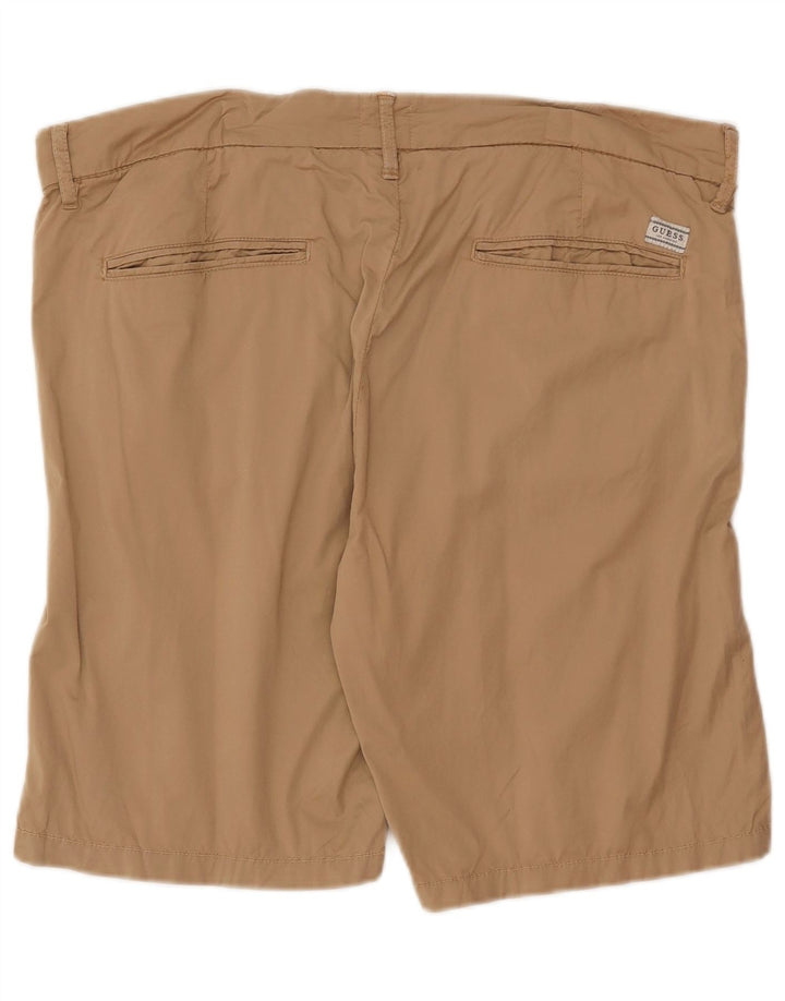 GUESS Mens Chino Shorts W38 XL Beige Cotton