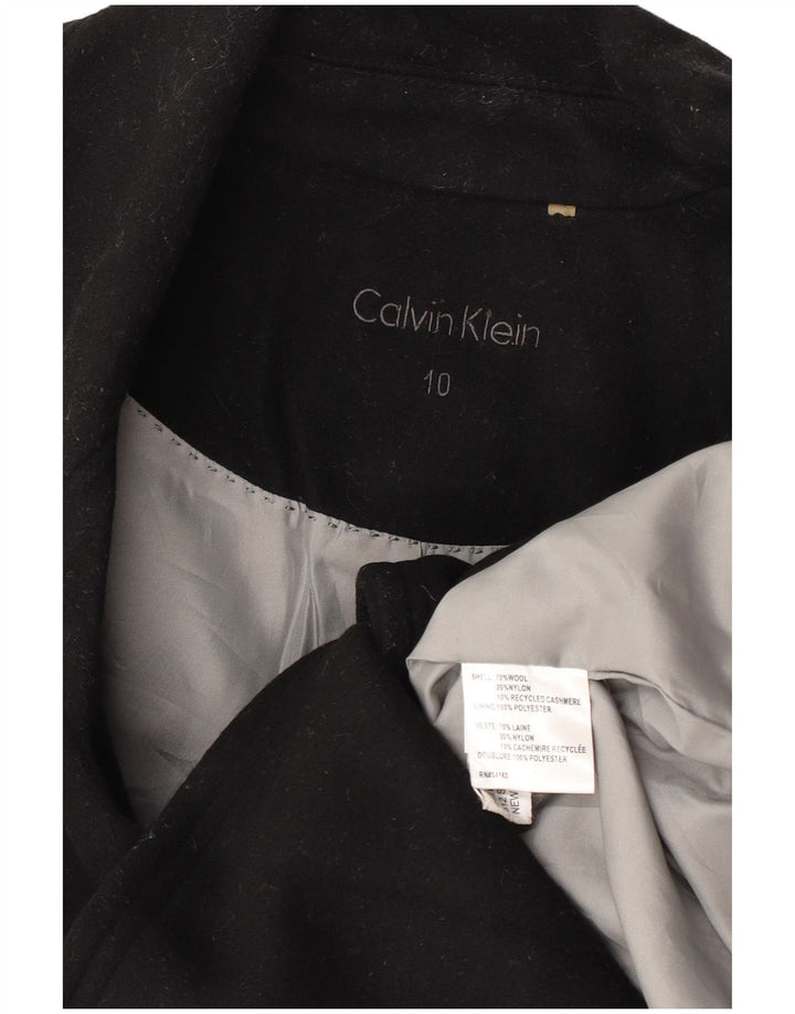 Palton pentru femei Calvin Klein US 10 Lână neagră mare
