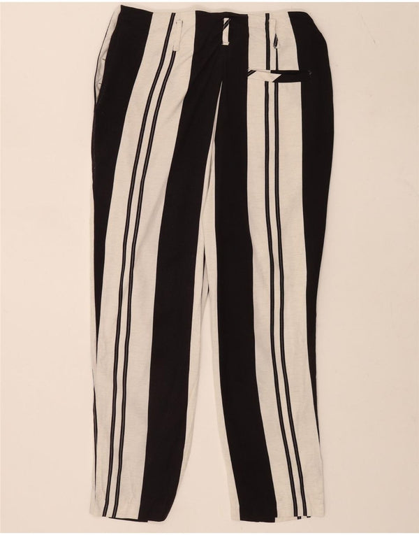Topshop Pantaloni tăiați pentru femei UK 10 Small W28 L25 White Colorblock