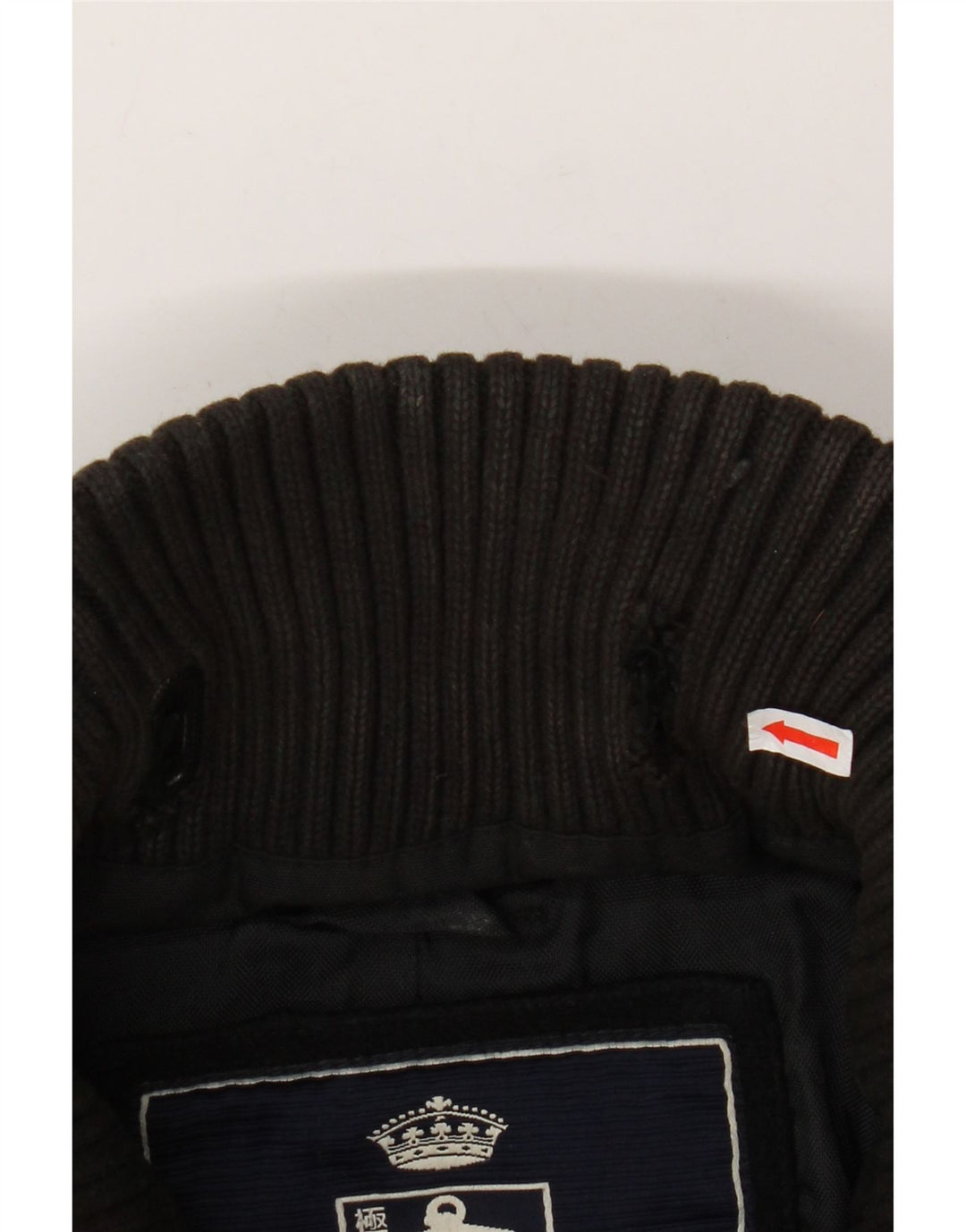 SUPERDRY Palton grafic pentru bărbați UK 44 2XL Lână neagră