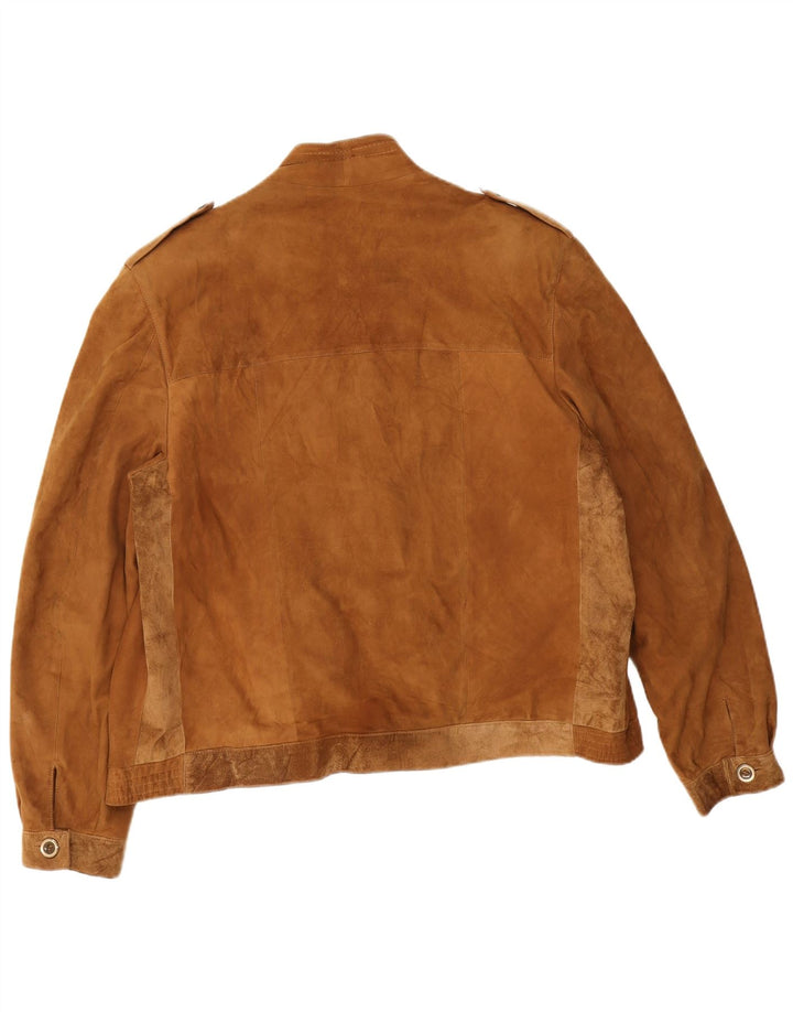 Jachetă vintage pentru bărbați din piele intoarsa UK 42 XL maro