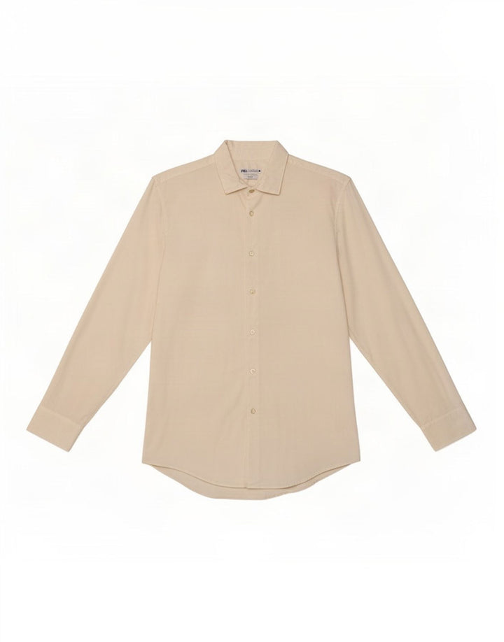 Cămașă pentru bărbați Zara Slim Fit Lyocell, albă, mare