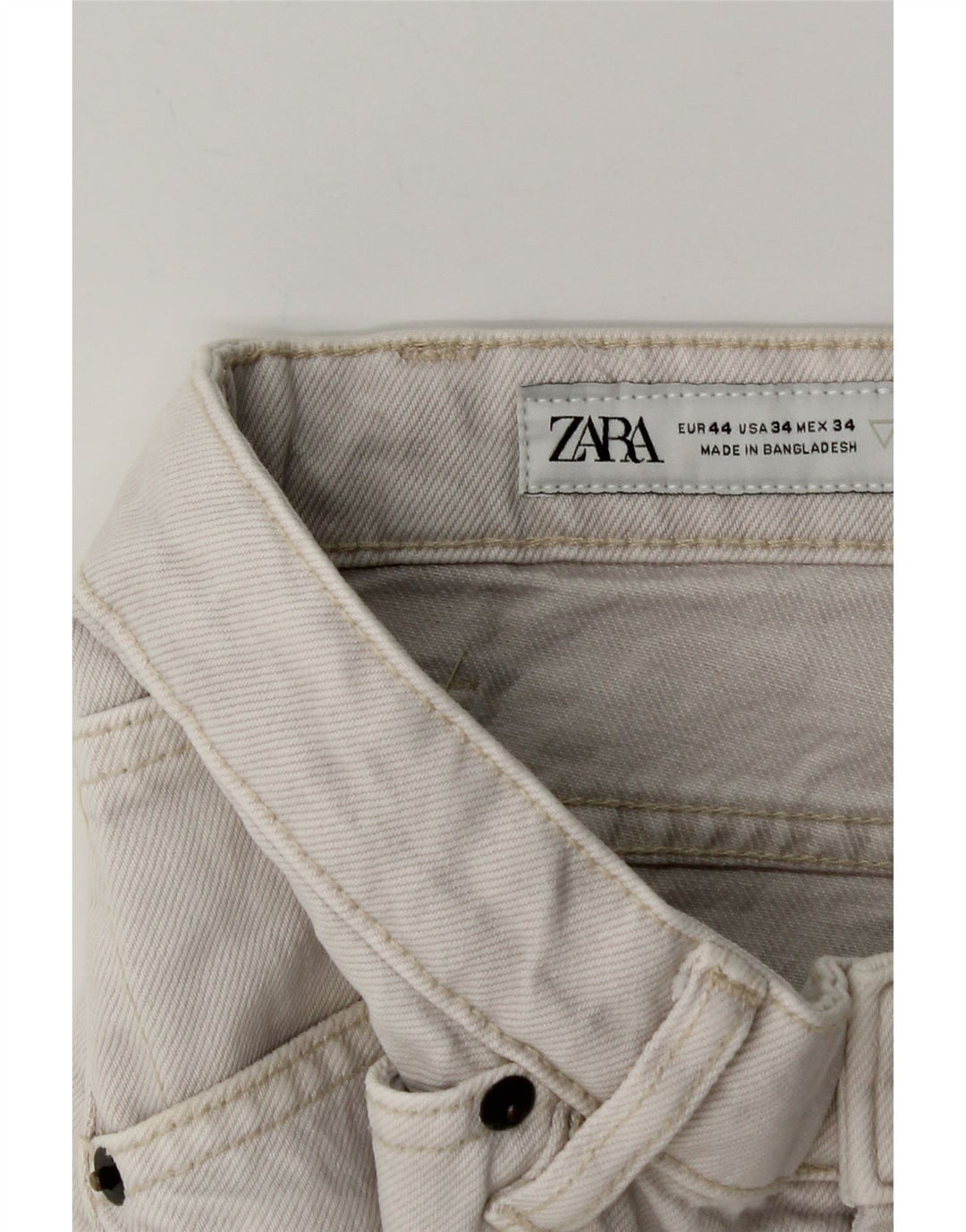Pantaloni scurți cargo pentru bărbați Zara EU 44 Large W34 Bumbac alb
