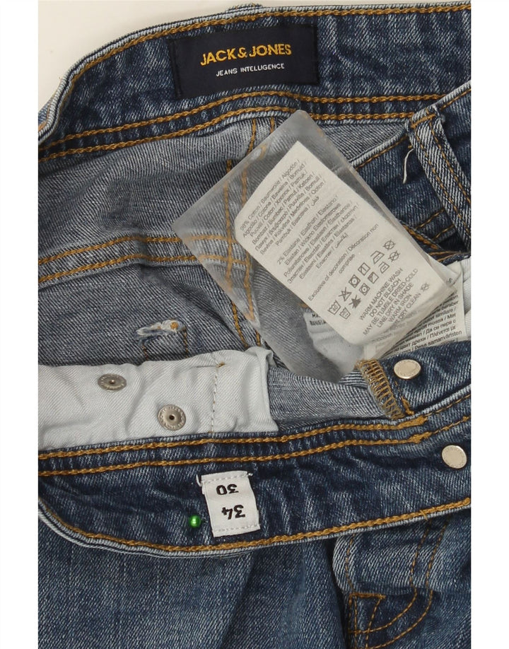 JACK & JONES Blugi slim pentru bărbați W34 L30 Bumbac albastru