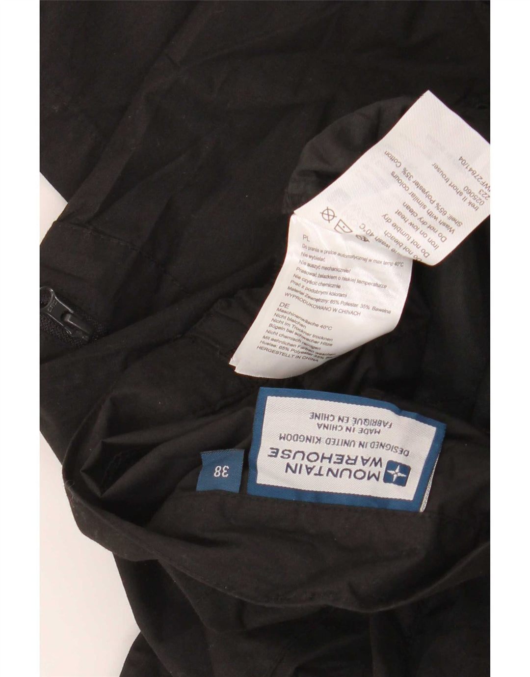 Pantaloni cargo drepti pentru bărbați Mountain Warehouse L38 L29 Poliester negru