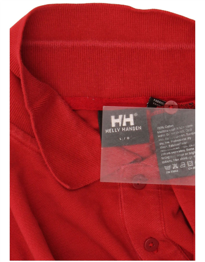 Tricou polo Helly Hansen pentru bărbați, bumbac roșu mare