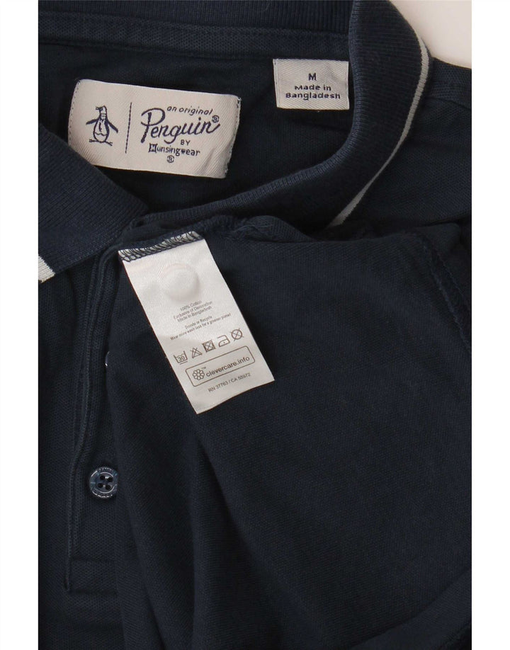 Tricou polo pentru bărbați Penguin, bumbac mediu albastru bleumarin