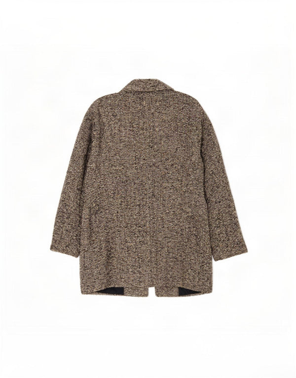 Pardesiu Massimo Dutti pentru femei, cu mâneci 3/4, EU 38, maro mic cu pete