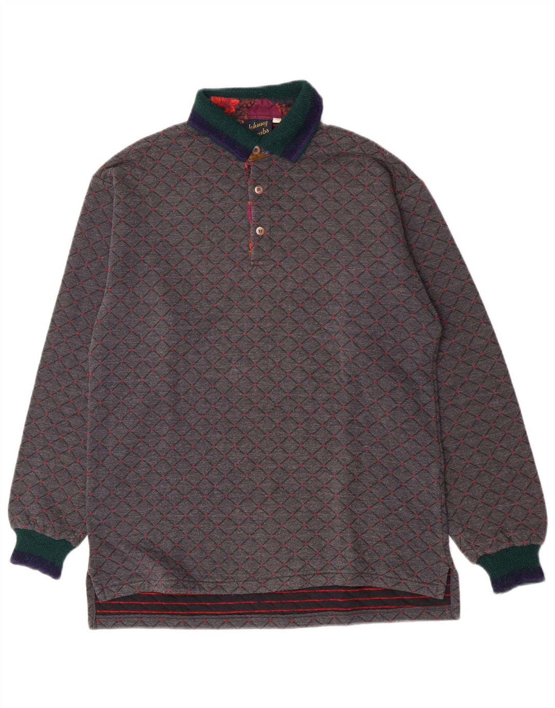 Tricou polo de rugby pentru bărbați Johnny Lambs IT 50 Medium Gri Argyle/Diamond