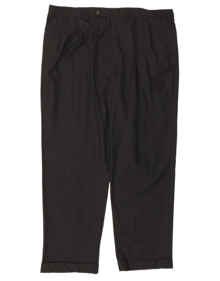 Pantaloni de costum pentru bărbați Izod L42 L32 Poliester negru
