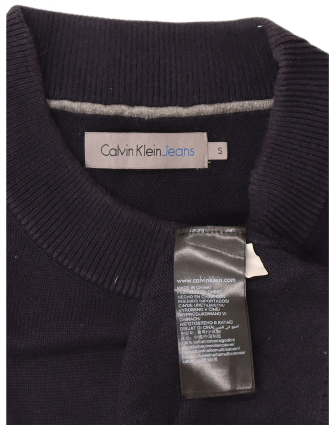 Pulover Calvin Klein Jeans pentru bărbați cu gât crew, bleumarin mic
