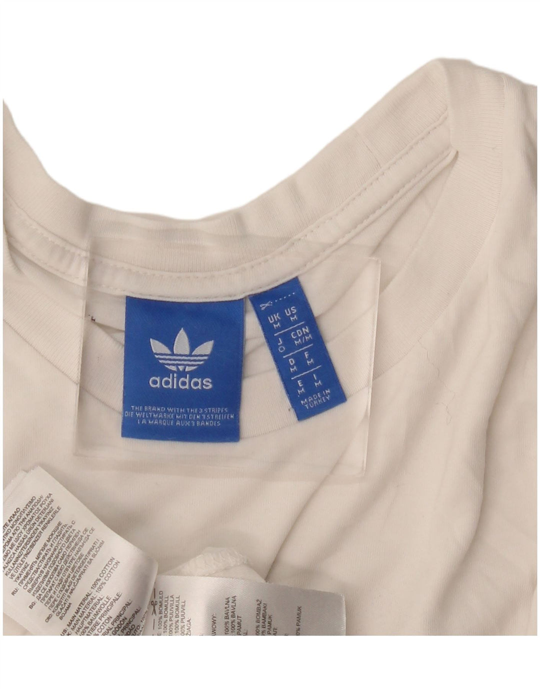 Tricou grafic pentru bărbați Adidas Top Medium White Bumbac