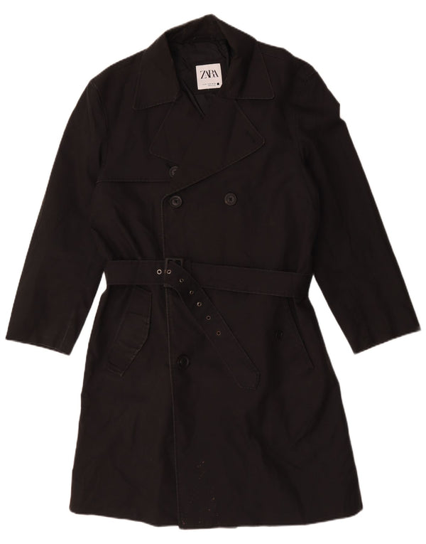 Trench pentru bărbați Zara UK 38 Poliester mediu negru