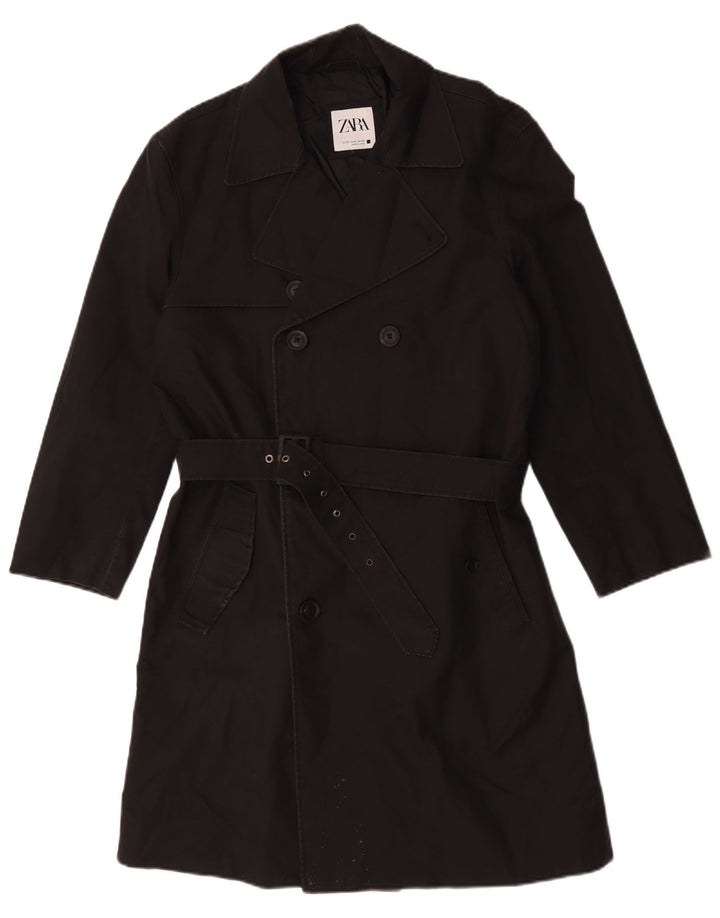 Trench pentru bărbați Zara UK 38 Poliester mediu negru