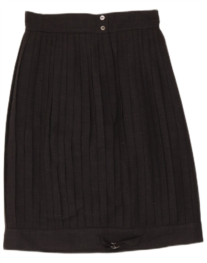 Fusta plisată Vintage pentru femei IT 42 Medium W26 Negru
