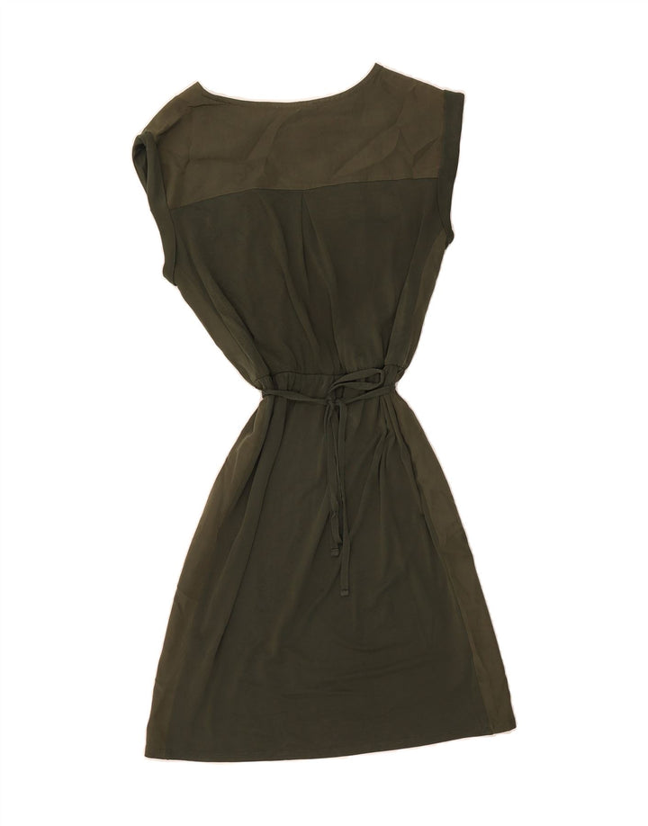 OASIS Womens Sleeveless Basic Dress UK 6 XS Khaki Modal Vintage Oasis and Second-Hand Oasis from Messina Hembry 