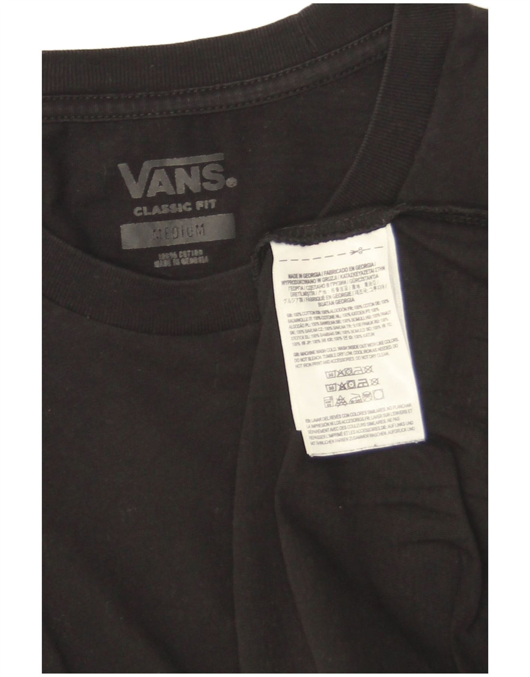 Tricou Vans Classic Fit Top Bumbac Negru Mediu