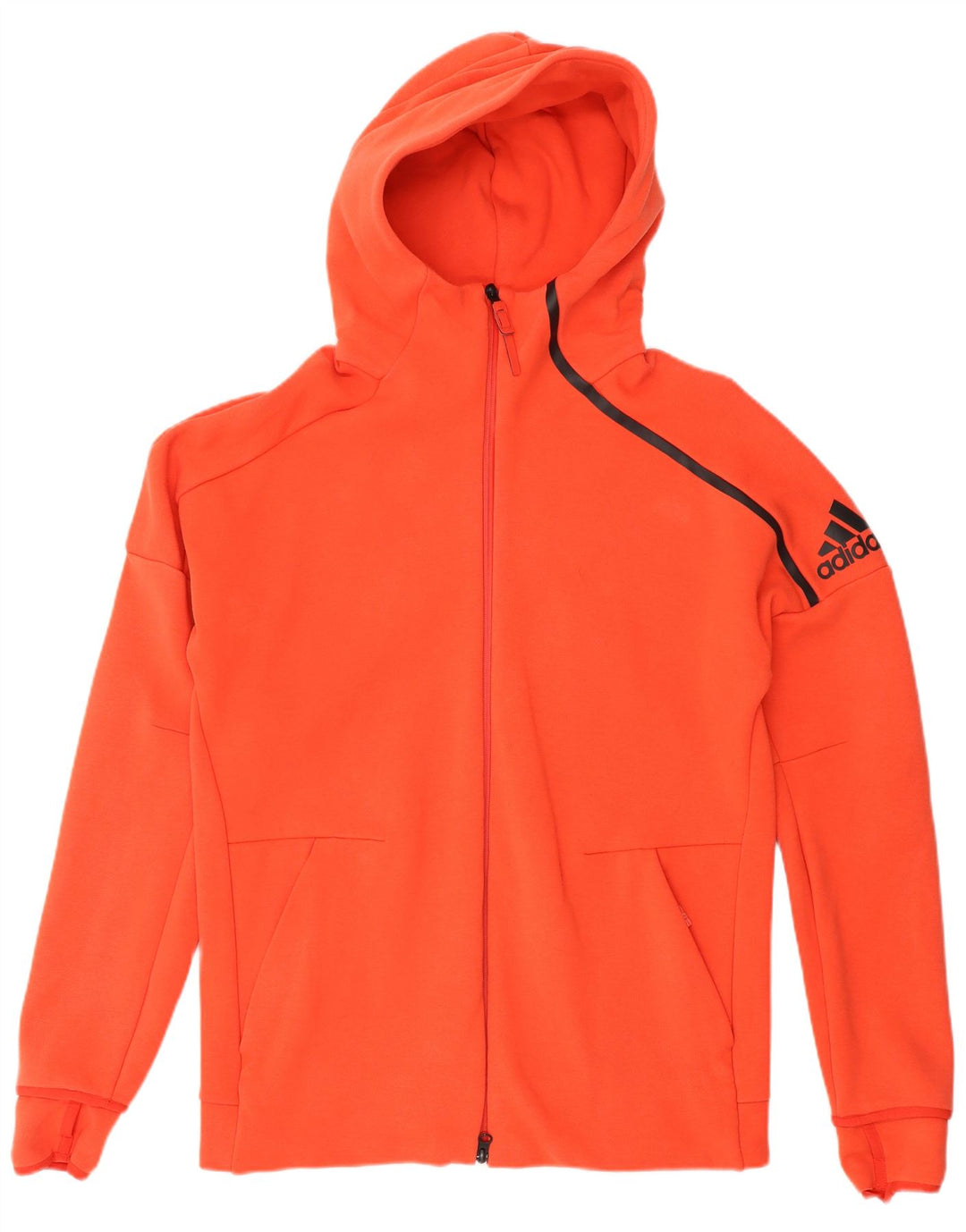 Pulover pentru bărbați Adidas Graphic Zip Hoodie, roșu mediu