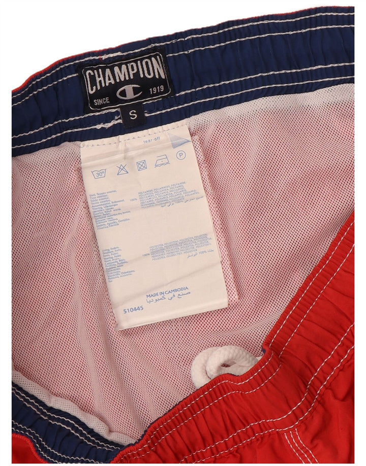 Pantaloni scurți de înot Champion pentru bărbați din poliamidă roșie mică