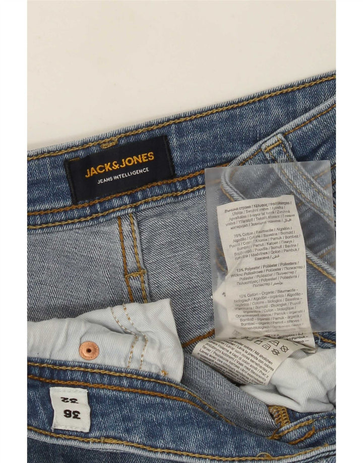 Blugi slim pentru bărbați Jack & Jones Distressed W36 L32 Bumbac albastru