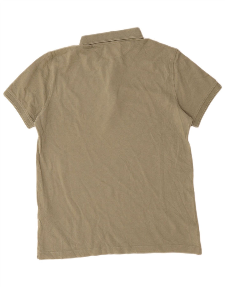 Tricou polo Massimo Dutti pentru bărbați, bumbac kaki mediu