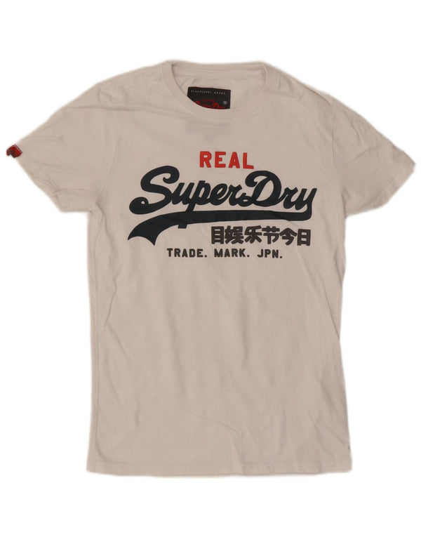 Tricou grafic pentru bărbați Superdry Top mic, alb, bumbac
