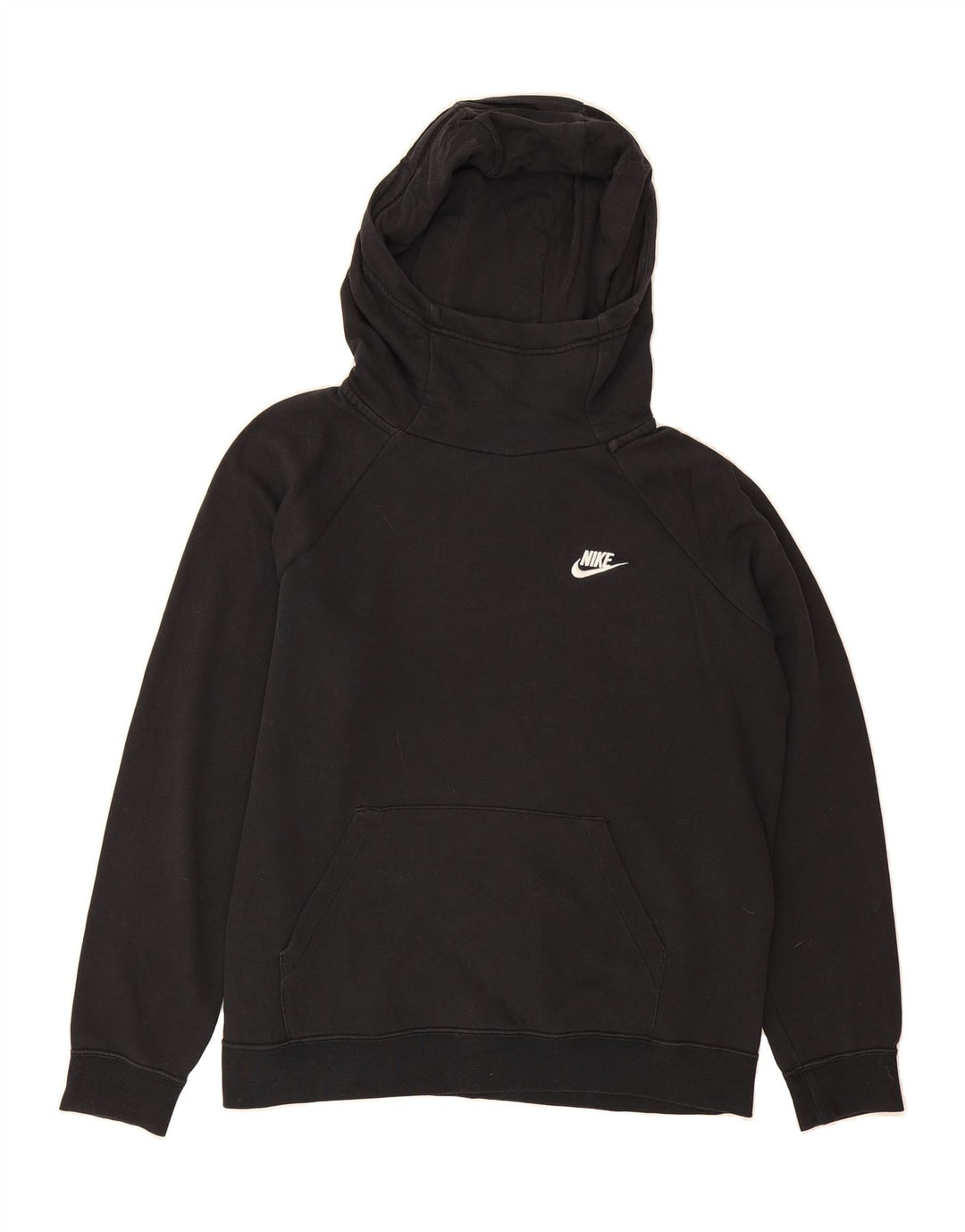 NIKE Womens Oversized Hoodie Jumper UK 16 Large Black Vintage Nike and Second-Hand Nike from Messina Hembry 
