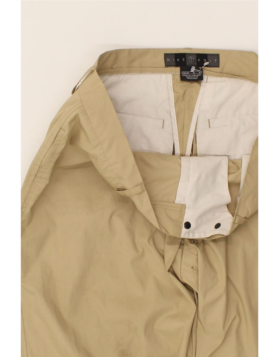 NIKE Mens Straight Chino Trousers Medium W34 L32 Beige Polyester Vintage Nike and Second-Hand Nike from Messina Hembry 