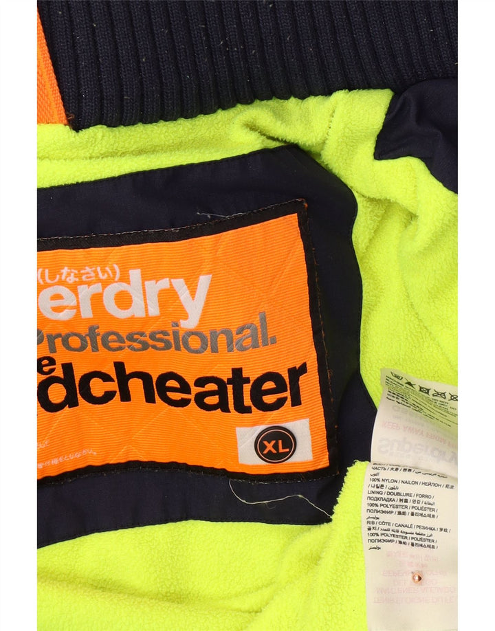 SUPERDRY Jachetă de ploaie cu glugă The Windcheater pentru bărbați, UK 42 XL, nailon bleumarin